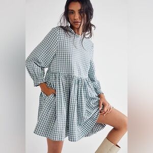 Free People Size XS Gingham Living For This Tunic Dress